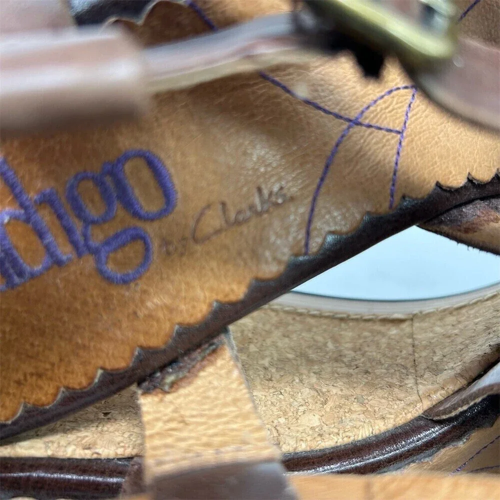 Clarks indigo brown